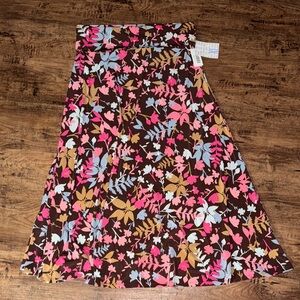 Floral Maxi Skirt - Pink, Blue, Brown